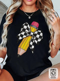 Women's Teacher T-Shirt - Soft Breathable Black Crew Neck product image 1