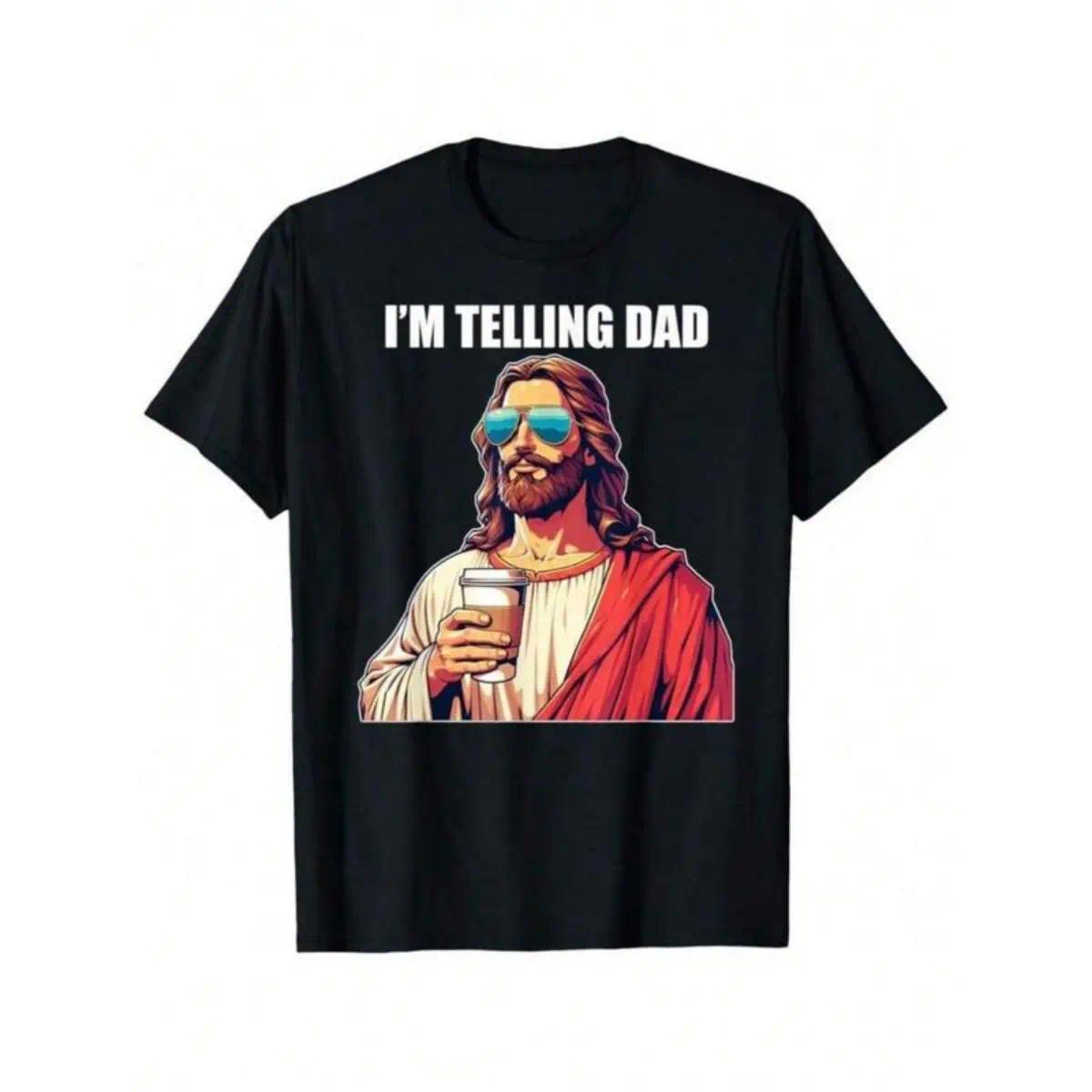 I'm Telling Dad Shirt Funny Religious Christian Jesus Meme product image 1
