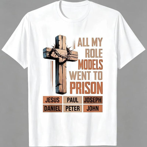 "All My Role Models Went To Prison" Bible Characters Cross product image 2