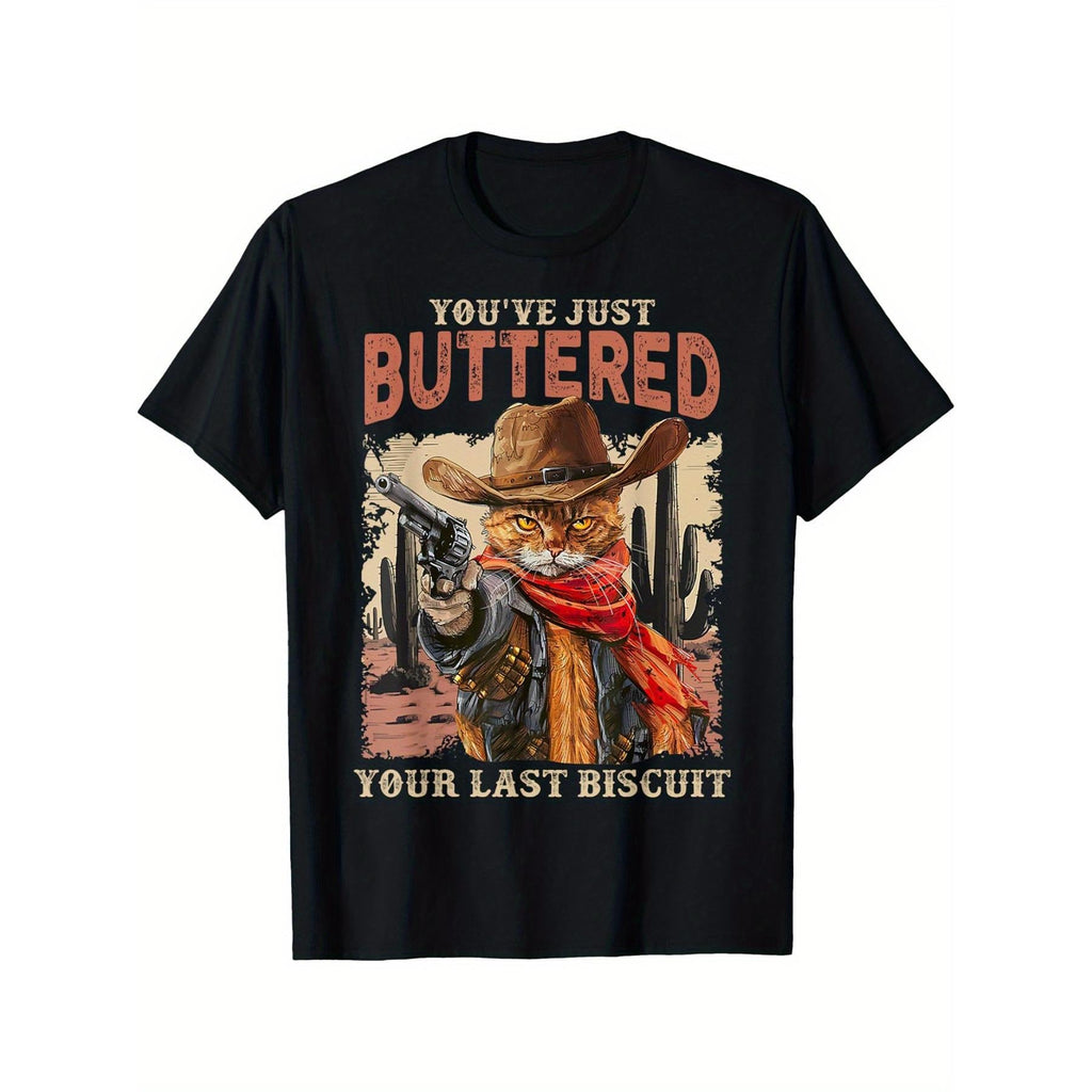 Cowboy Cat T-Shirt - Funny, Trendy, Comfortable Cotton Tee product image 1