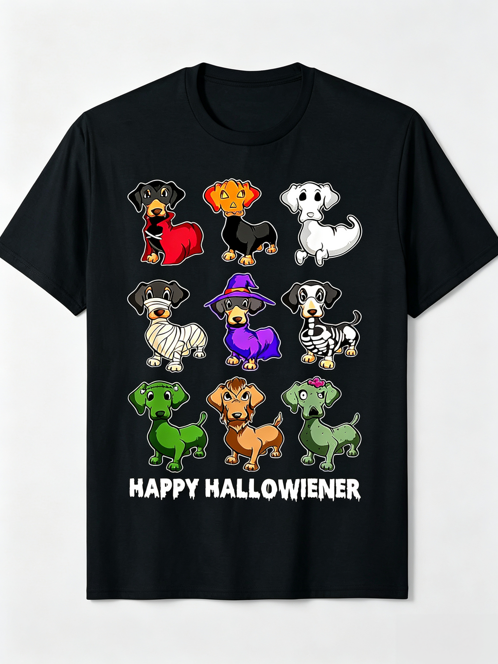 Happy Hallowiener T-Shirt Dachshund Halloween Costume Tee product image 1