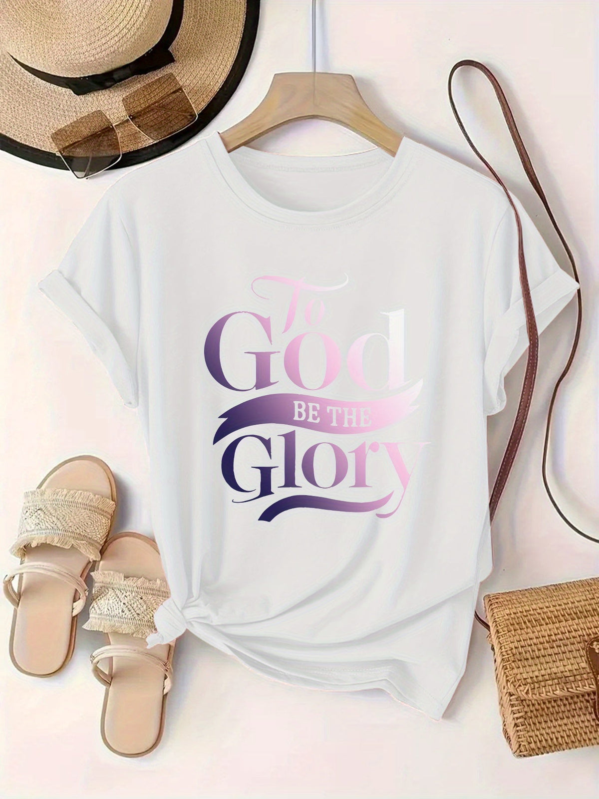To God Be The Glory T-Shirt Christian Women Faith Jesus product image 14