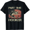 Short Sleeve Print Patriotic Fishing T - Shirt Part Time product image 1