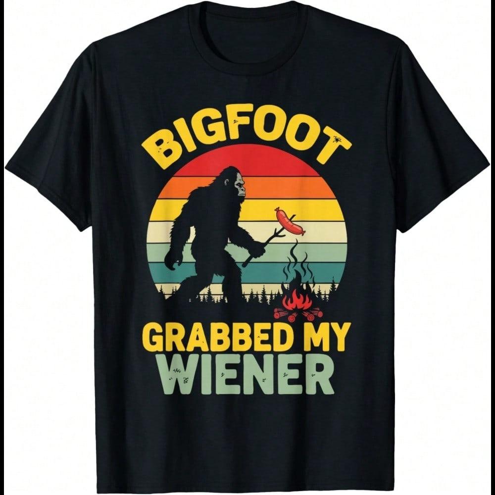 Big Foot Grabbed My Funny Sasquatch For Men Women T-Shirt product image 1