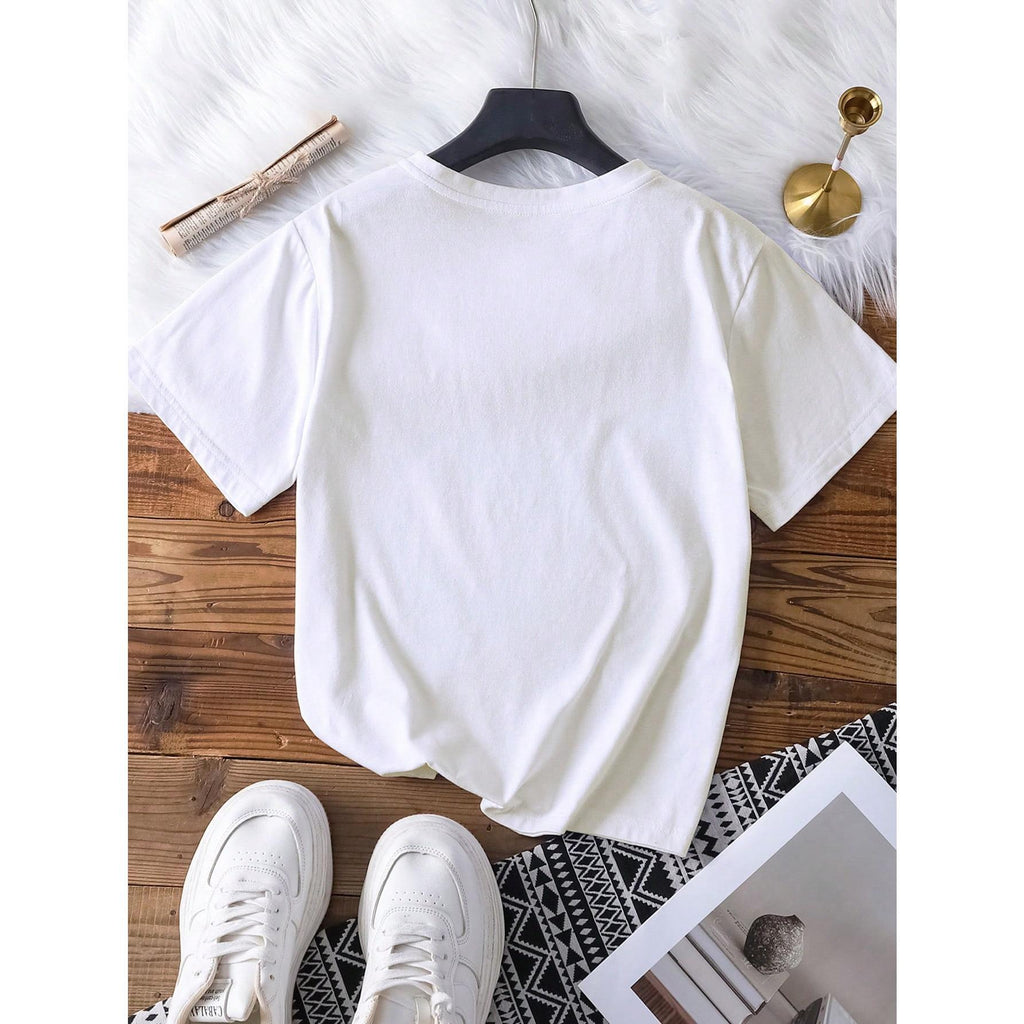 Prosecco Please Printed Casual Short Sleeve Round Neck product image 4