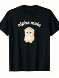 Alpha Male Kitten Ironic Cat Funny T-Shirt | Crew Neck Tee product image 1