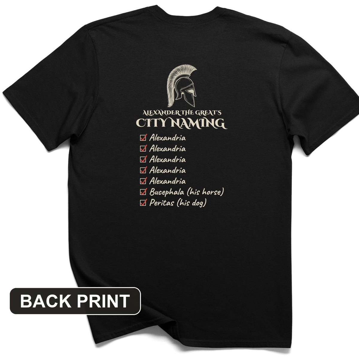 Alexander City Naming Back Print T-Shirt product image 2