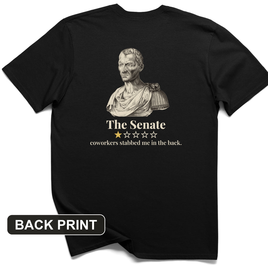 Caesar Senate Review Back Print T-Shirt product image 2