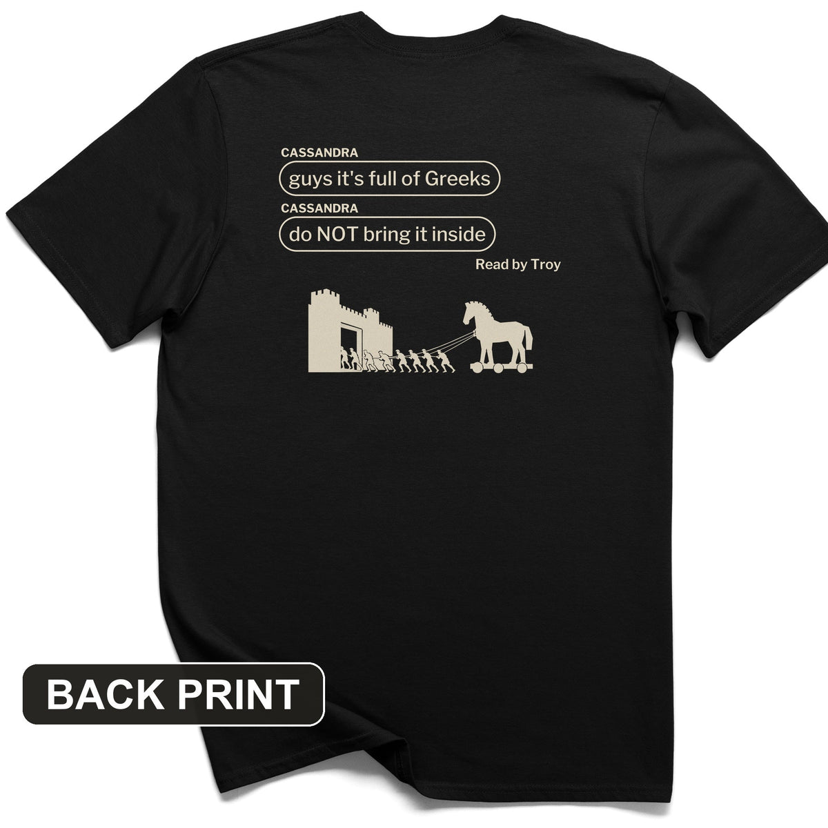 Cassandra Left On Read Back Print T-Shirt product image 2