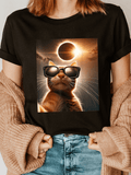 Cat Taking A Selfie with Solar Eclipse Wearing Glasses product image 1