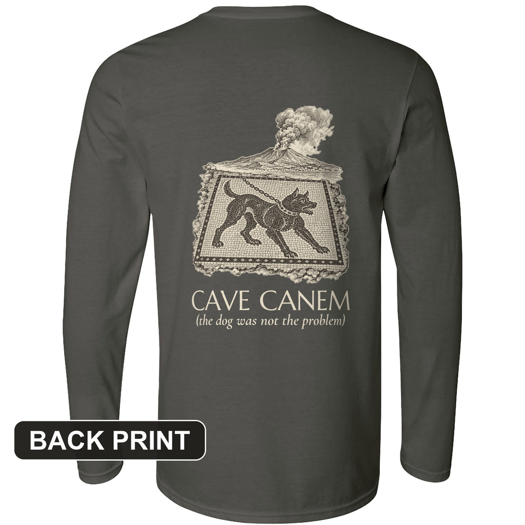 Cave Canem The Dog Was Not Problem Back Print Long Sleeve product image 3