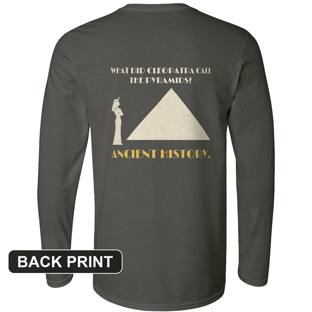 Cleopatra Ancient History Back Print Long Sleeve T-Shirt product image 1