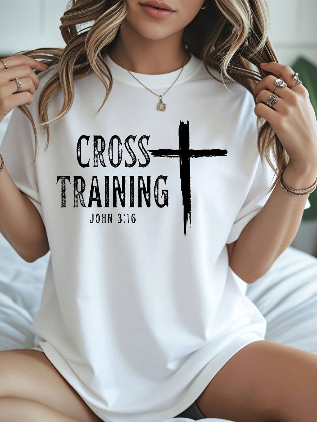 Christian Faith TShirt Cross Training John 3:16 Graphic product image 1