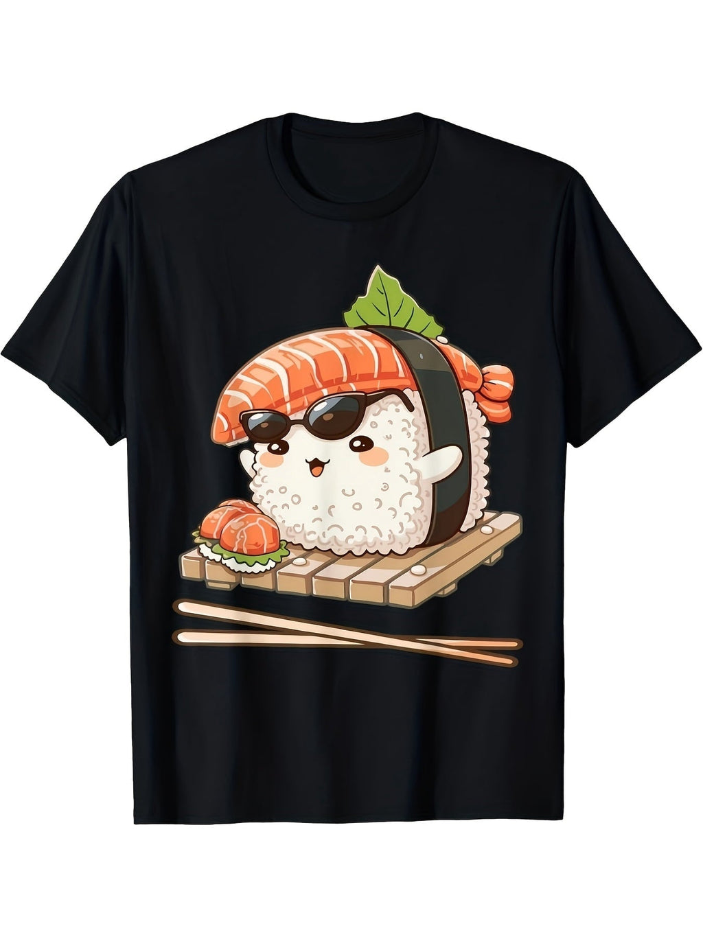 Cute Cool Sunglasses Salmon Nigiri Sushi Anime Graphic product image 1