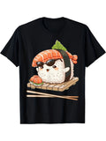 Cute Cool Sunglasses Salmon Nigiri Sushi Anime Graphic product image 1