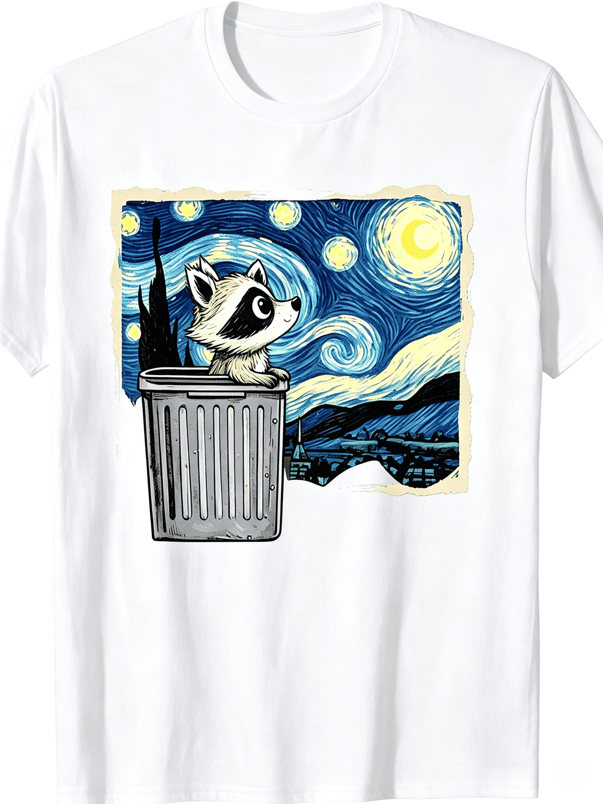 Cute Raccoon Starry Sky Panda T-Shirt product image 1