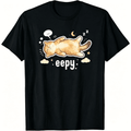 Cute Sleepy Cat Graphic T Shirt for Men Women, Kawaii product image 1