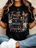 Faith Makes the Impossible Possible Christian Graphic product image 1
