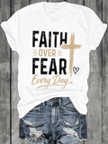 Faith Over Fear Every Day Christian Graphic T-Shirt for Men product image 1