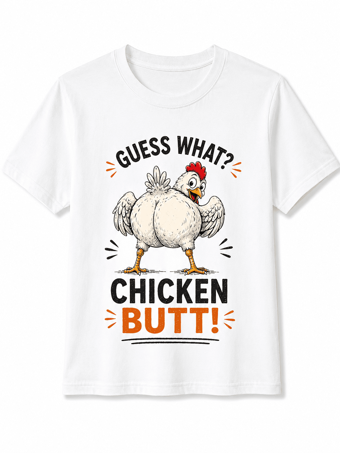 Funny Chicken Butt Graphic T-Shirt for Men & Women – Guess product image 1