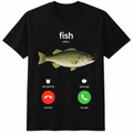 Funny Fishing T Shirt for Men, Fish Calling Graphic Tee product image 1