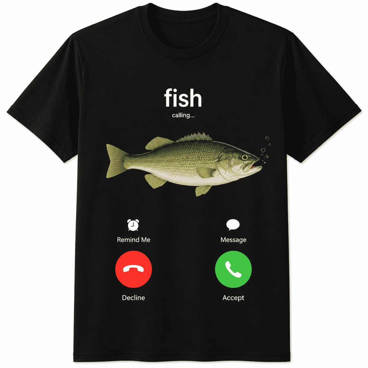 Funny Fishing T Shirt for Men, Fish Calling Graphic Tee product image 1