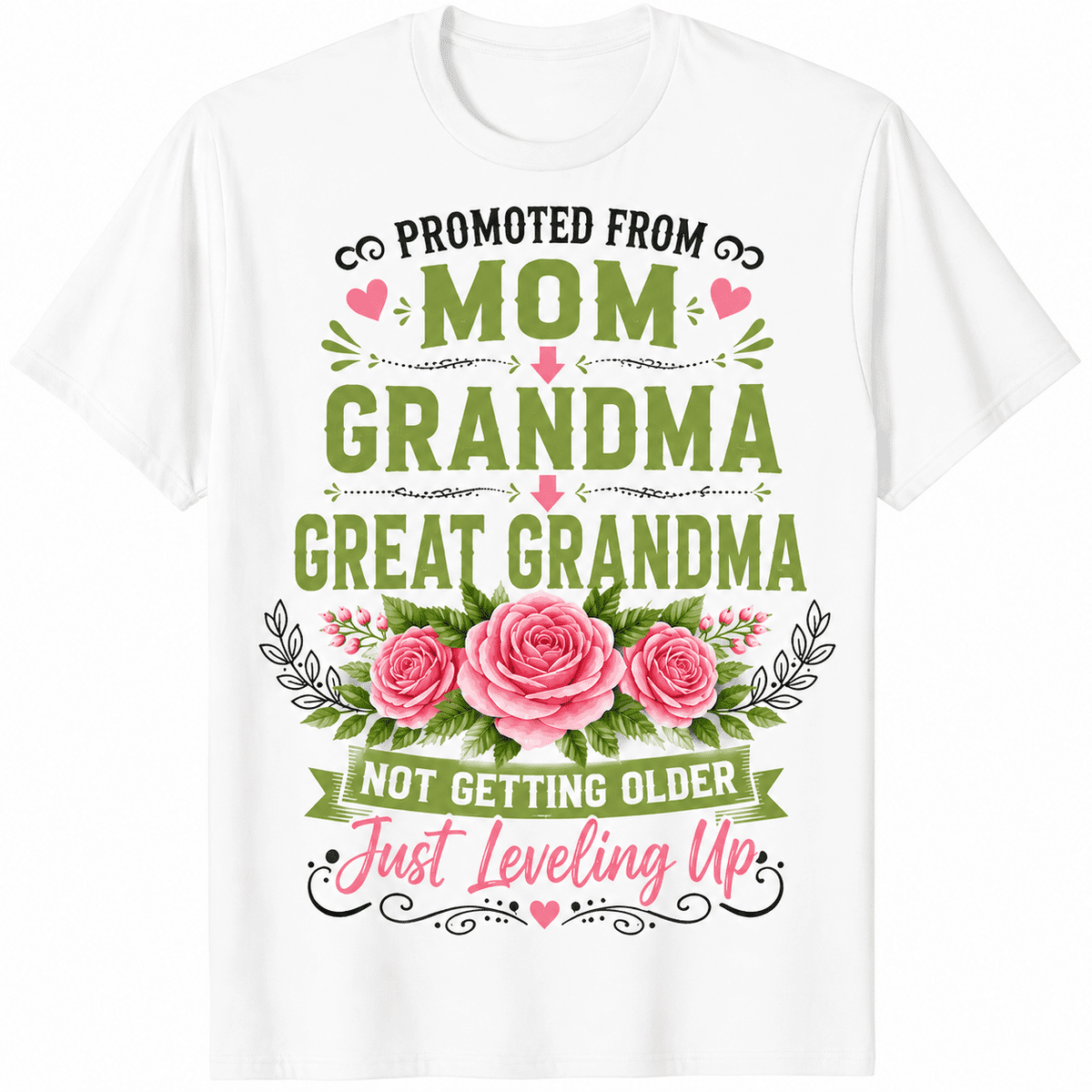 Funny Great Grandma Floral Graphic Tee for Women, Promoted product image 1