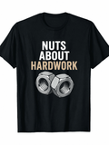 Funny Mechanic T-Shirt for Men – "NUTS ABOUT HARDWORK" product image 1