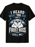 Funny Polar Bear Graphic T-Shirt for Men Women, Frost Boss product image 1