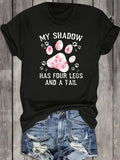 Funny My Shadow Has Four Legs and A Tail Pet Lover Graphic product image 1