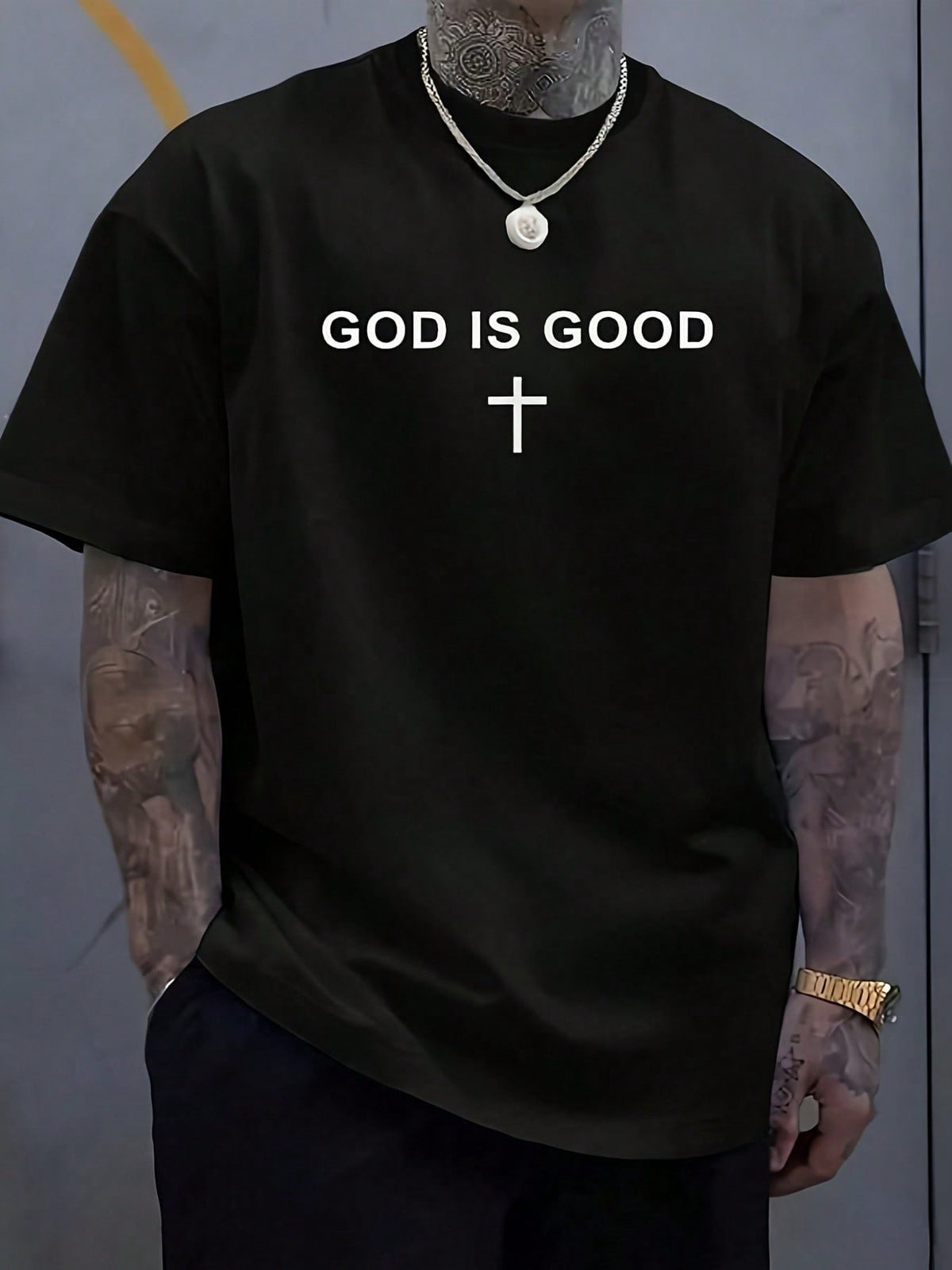 God Is Good Christian Graphic T-Shirt for Men product image 1