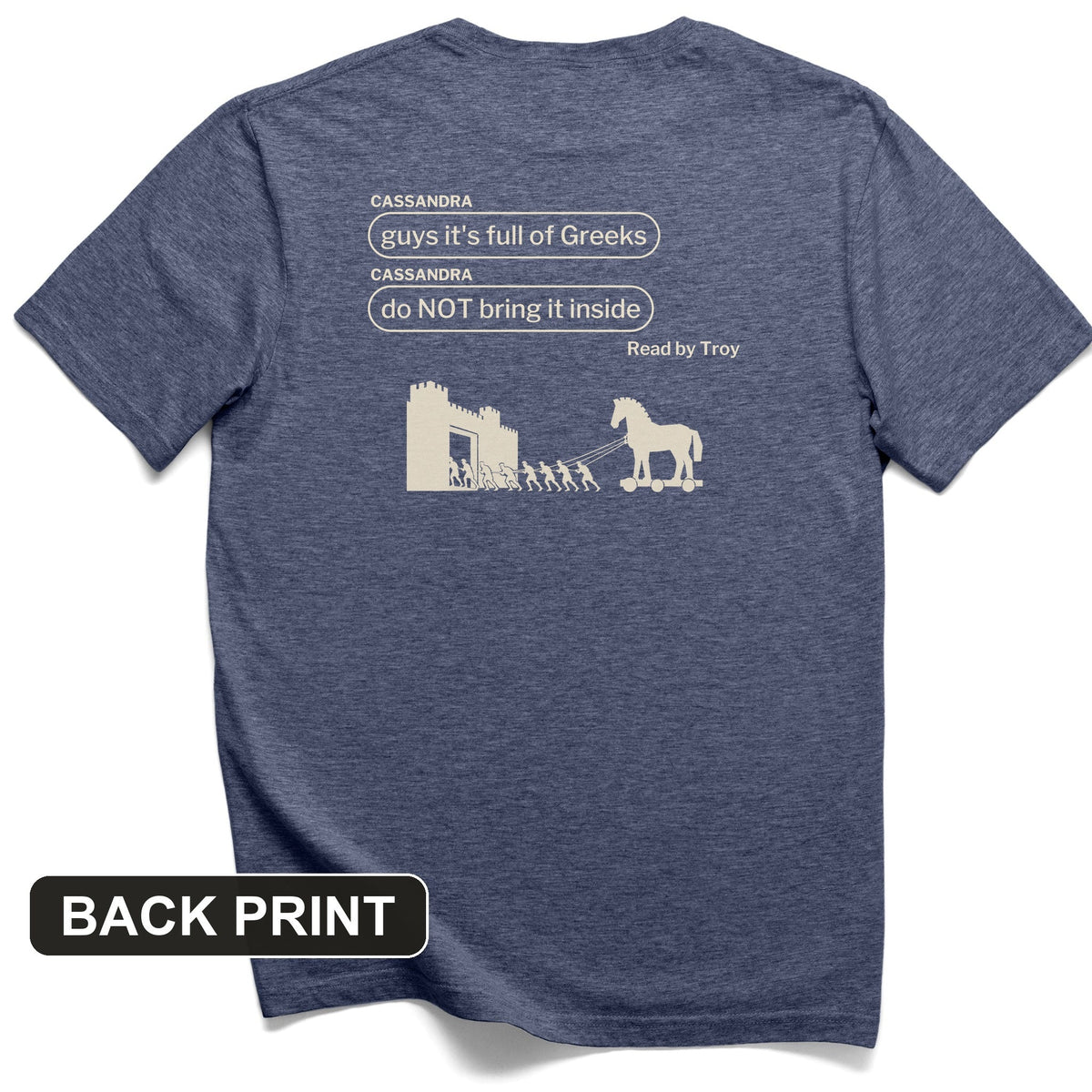 Cassandra Left On Read Back Print T-Shirt product image 4
