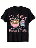 Just A Girl Who Loves Boba Graphic Tee for Women, Cute product image 1