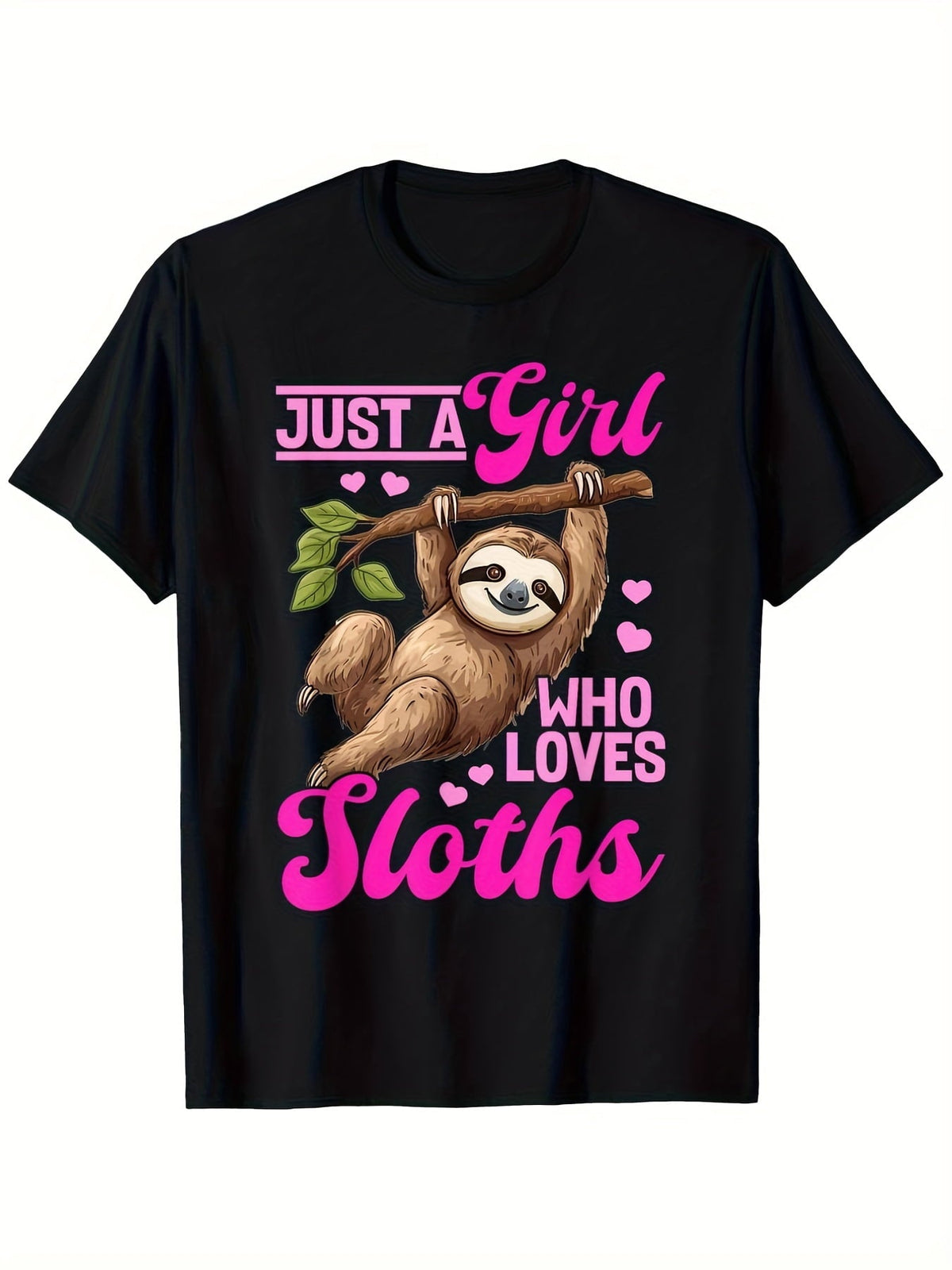 Just A Girl Who Loves Sloths Cute Funny Graphic Tee for Men product image 1