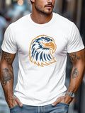 Men'S T-Shirt Eagle Head Pattern Summer Casual Round Neck product image 1