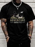 Men's Casual Graphic T-Shirt Adventure Awaits Print, Soft product image 1