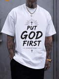 Men's Christian Graphic T-Shirt, "Put God First Everyday" product image 1