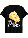 Men's "Easily Distracted by Cheese" Graphic T-Shirt / product image 1