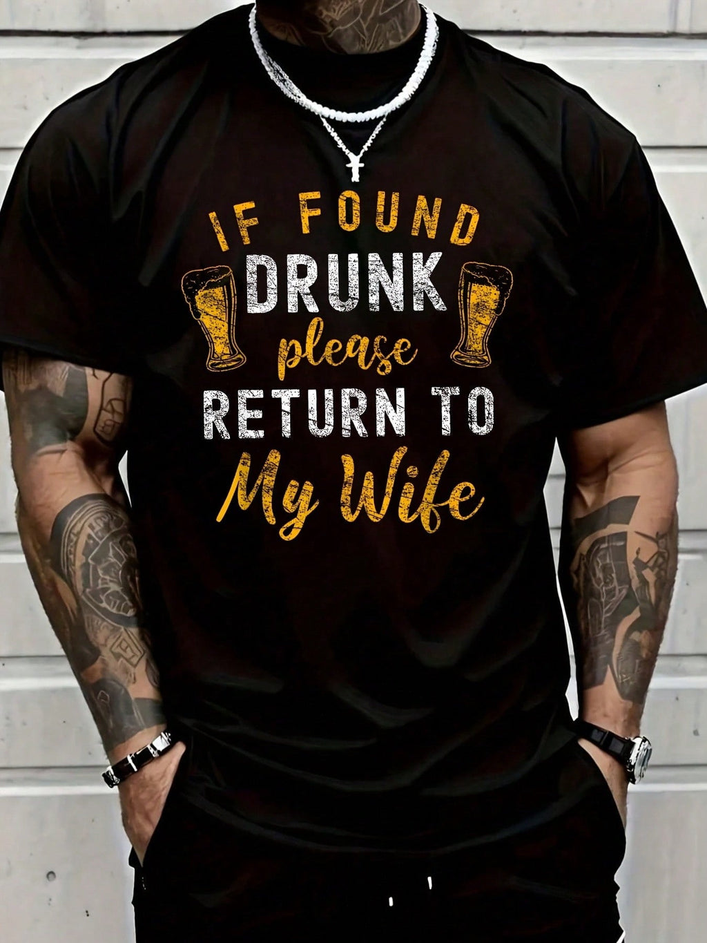 Men's Funny Beer Lover Graphic T-Shirt, Humorous Husband product image 1