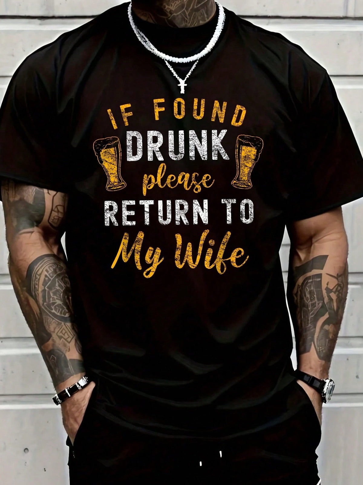 Men's Funny Beer Lover Graphic T-Shirt, Humorous Husband product image 1