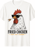 Men's Funny Fried Chicken Graphic T-Shirt, Vintage Retro product image 1