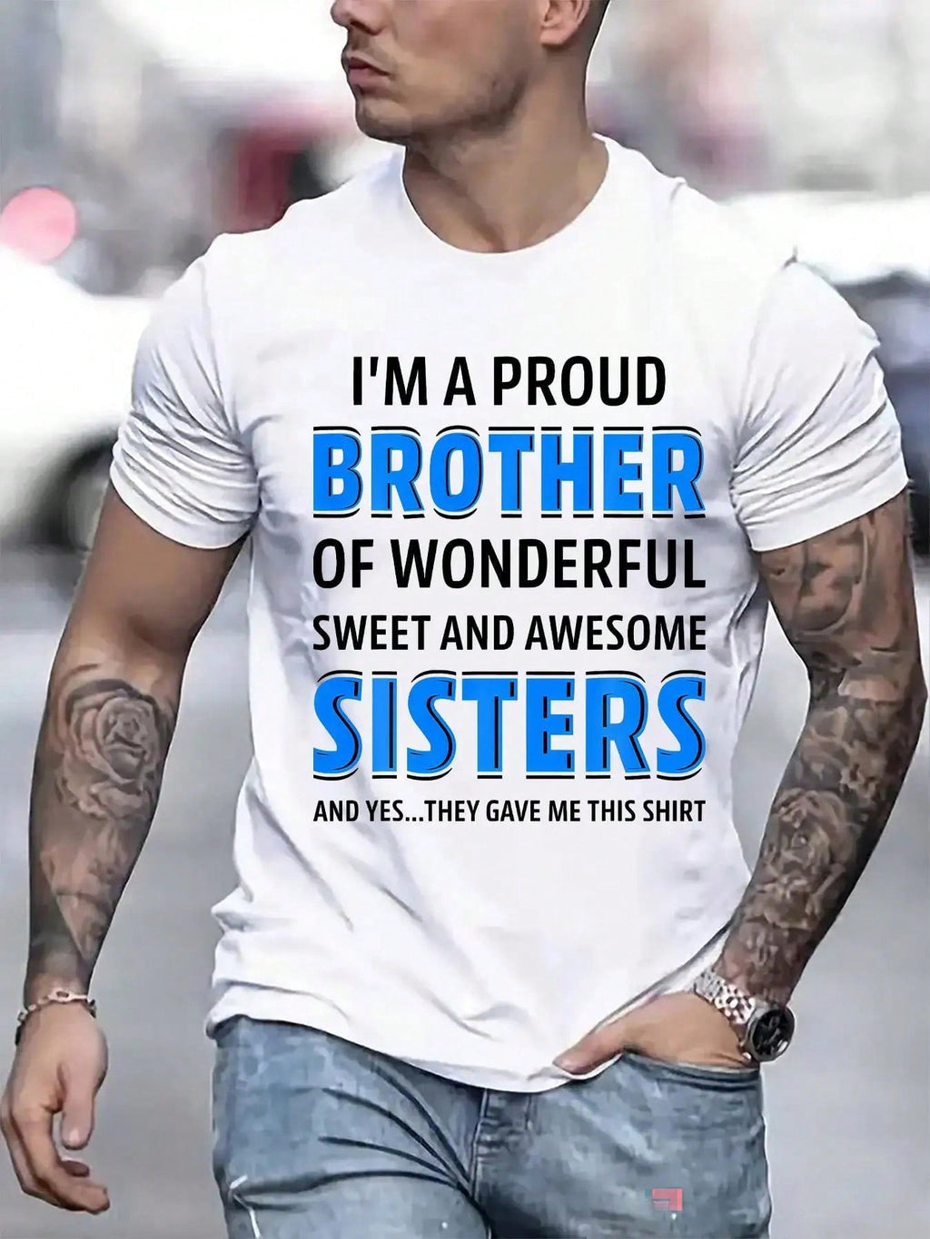 Men's Proud Brother T-Shirt, Wonderful Sweet Awesome product image 1