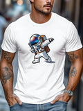 Men's T-shirt, Cartoon Astronaut Graphic Summer Casual Crew product image 1