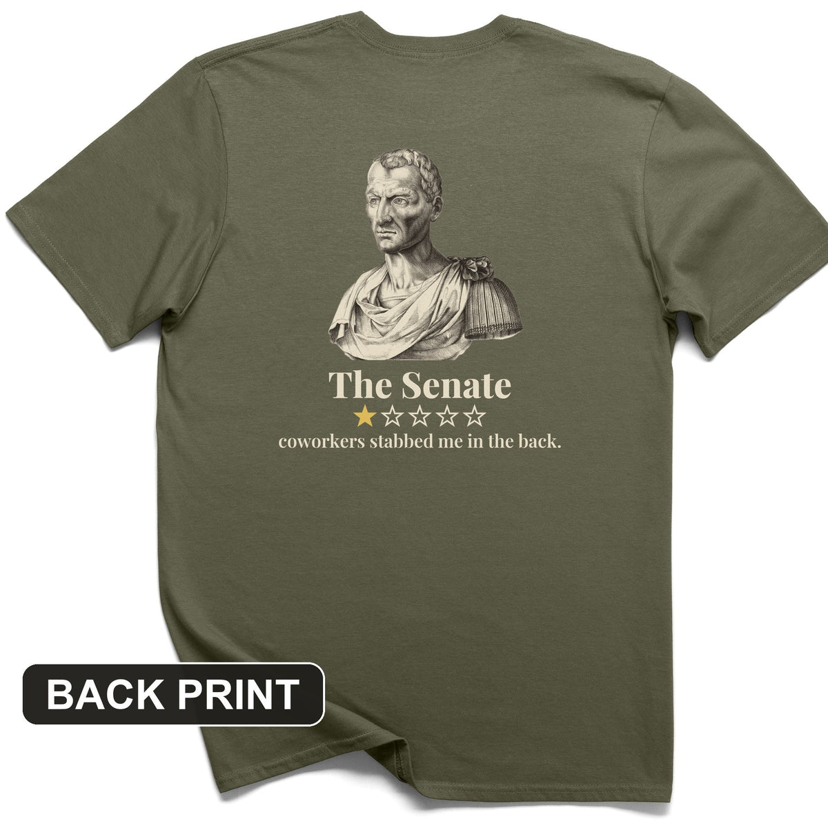 Caesar Senate Review Back Print T-Shirt product image 4