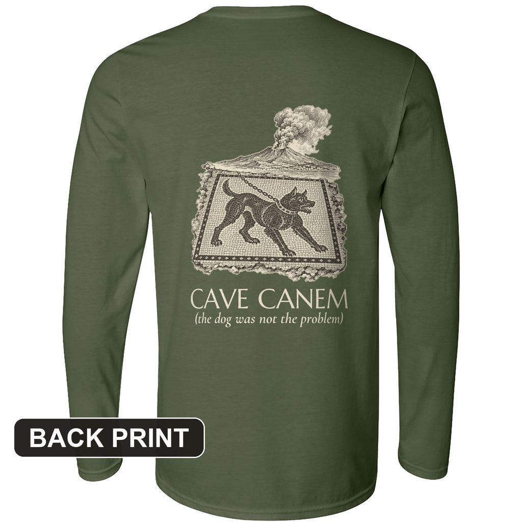 Cave Canem The Dog Was Not Problem Back Print Long Sleeve product image 5