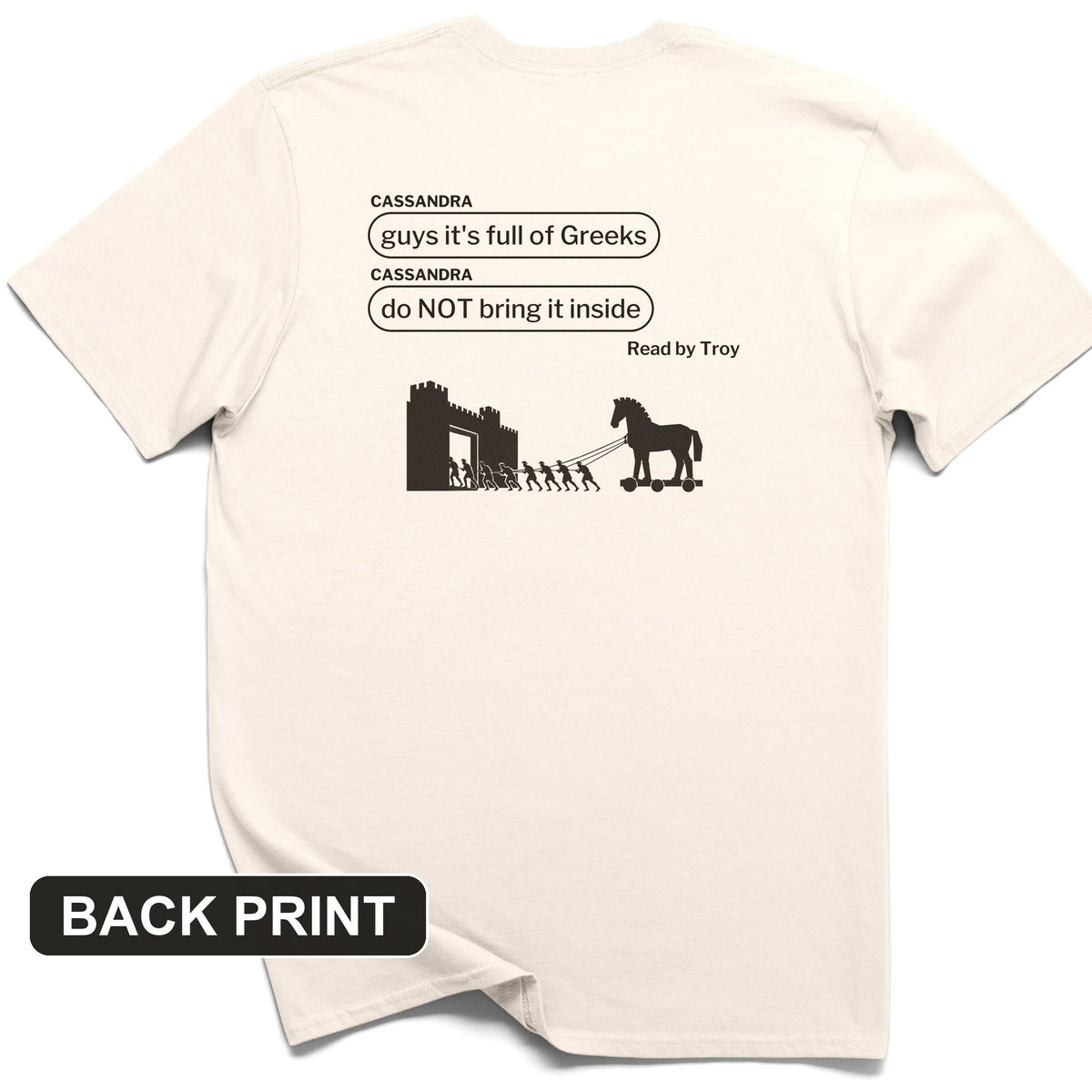 Cassandra Left On Read Back Print T-Shirt product image 8