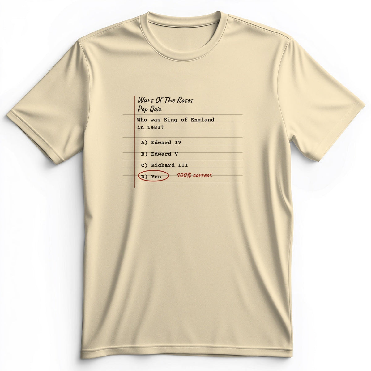 Wars Of The Roses Pop Quiz Premium Tee product image 6