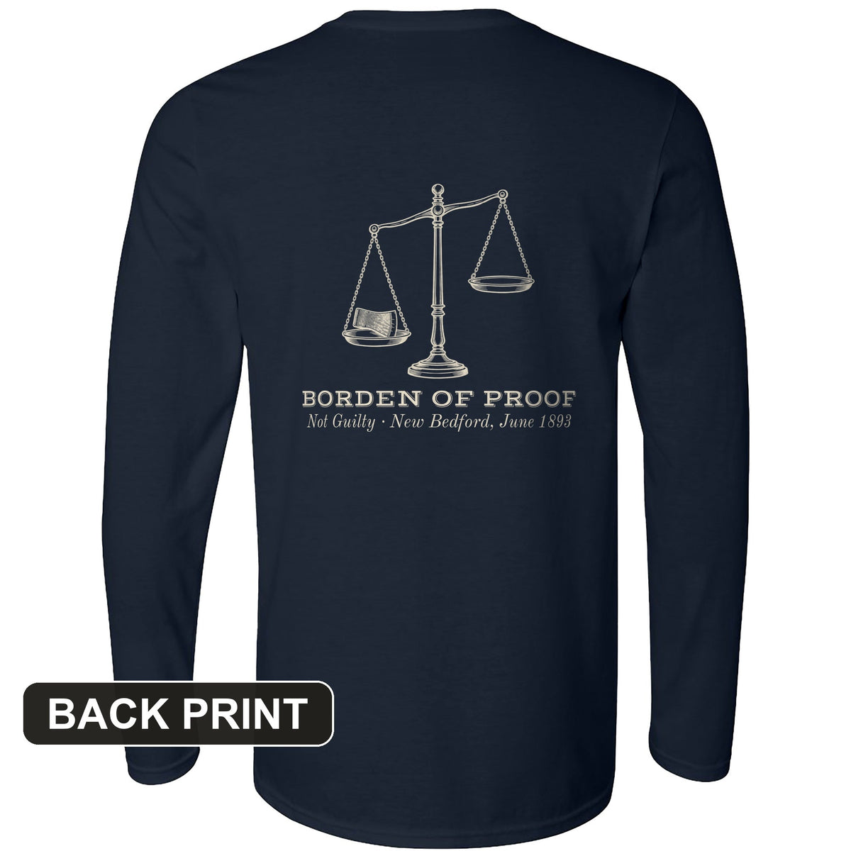 Borden Of Proof Back Print Long Sleeve T-Shirt product image 4