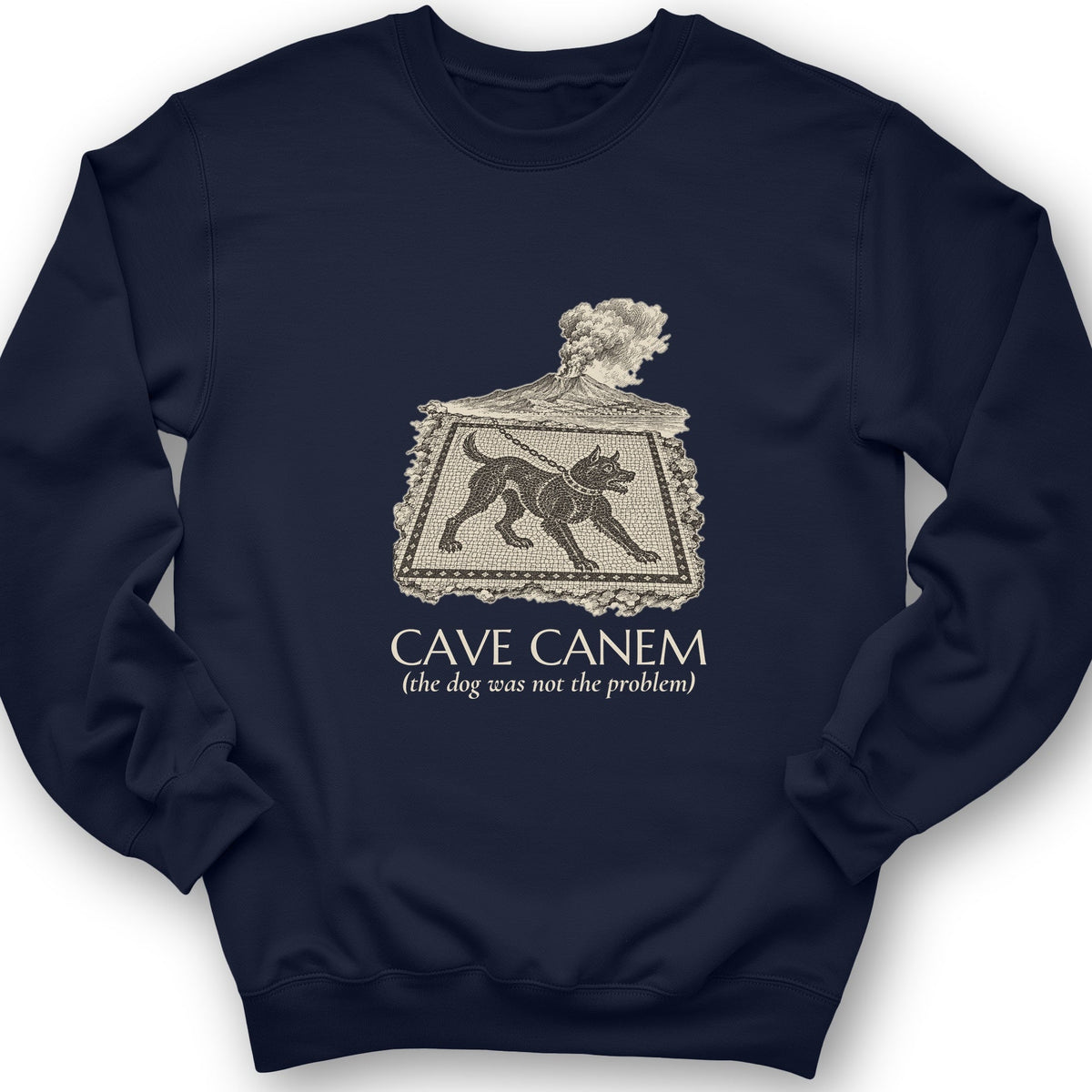 Cave Canem The Dog Was Not Problem Crewneck product image 3