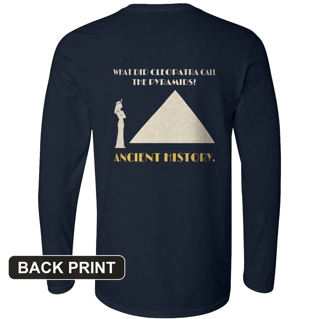 Cleopatra Ancient History Back Print Long Sleeve T-Shirt product image 3